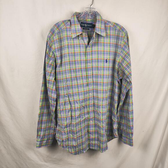 Ralph Lauren Other - Ralph Lauren Shirt Mens Medium Multicolor Plaid Classic Button Down Long Sleeve